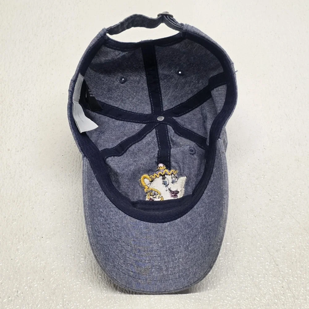 Boxlunch Disney Mrs. Potts & Chip Embroidered Denim Blue Strapback Hat